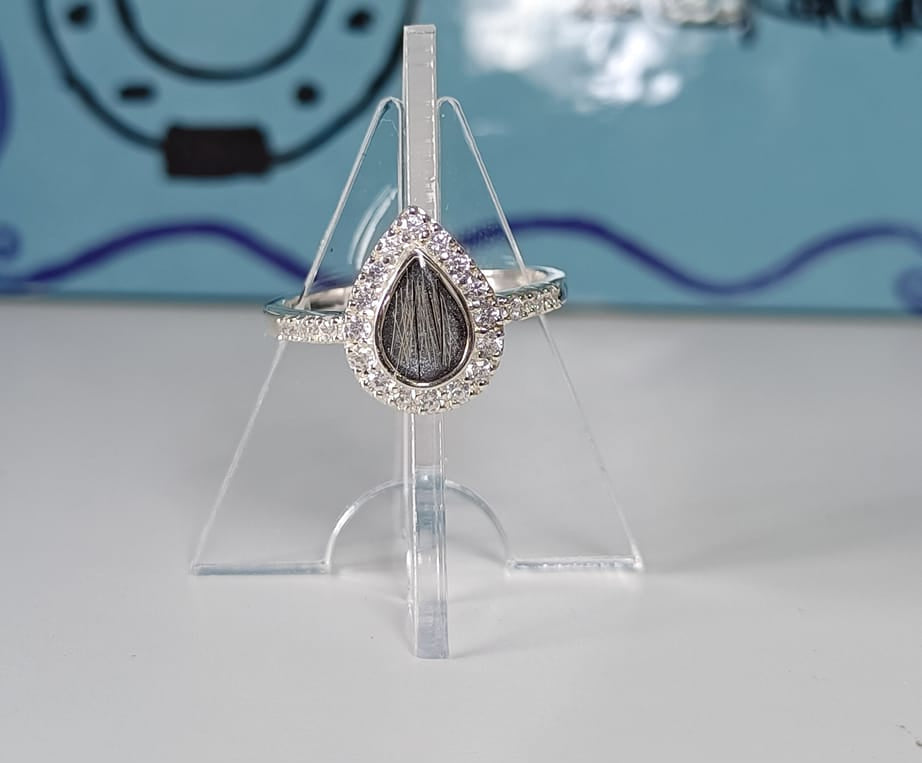 Full CZ Pear Ring
