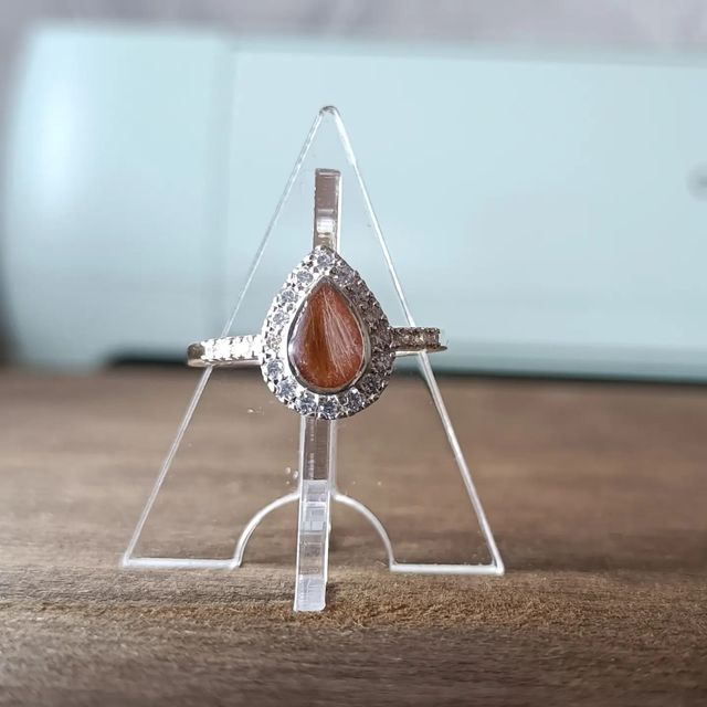 Full CZ Pear Ring