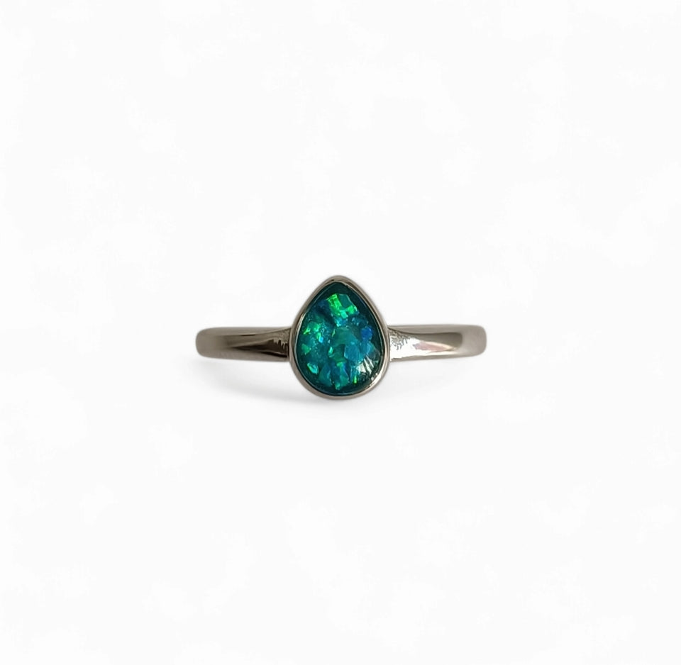 Stainless Steel Tear Drop Ring