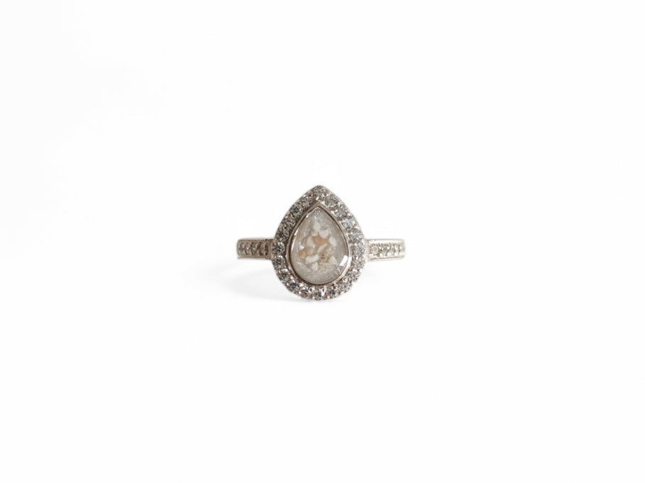 Full CZ Pear Ring