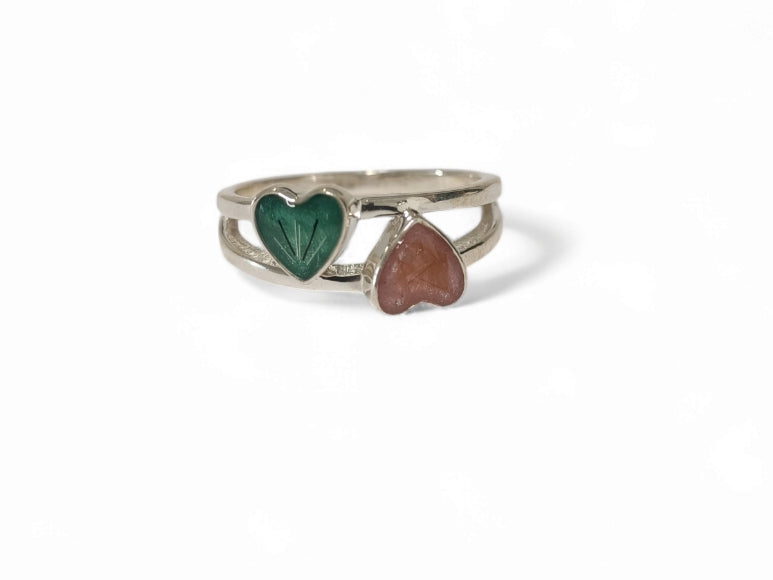 Double Upside Down Heart Ring