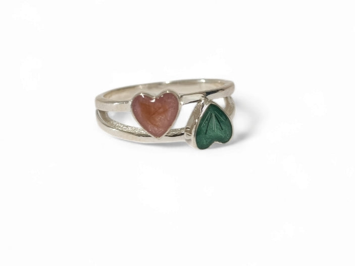 Double Upside Down Heart Ring
