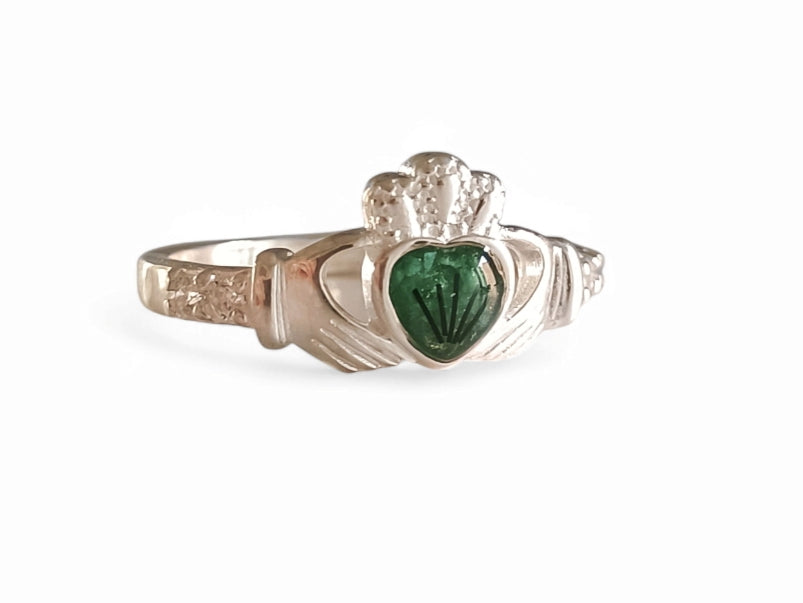 Claddagh Heart CZ Ring