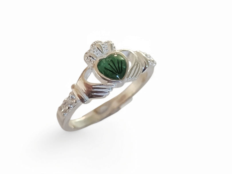 Claddagh Heart CZ Ring