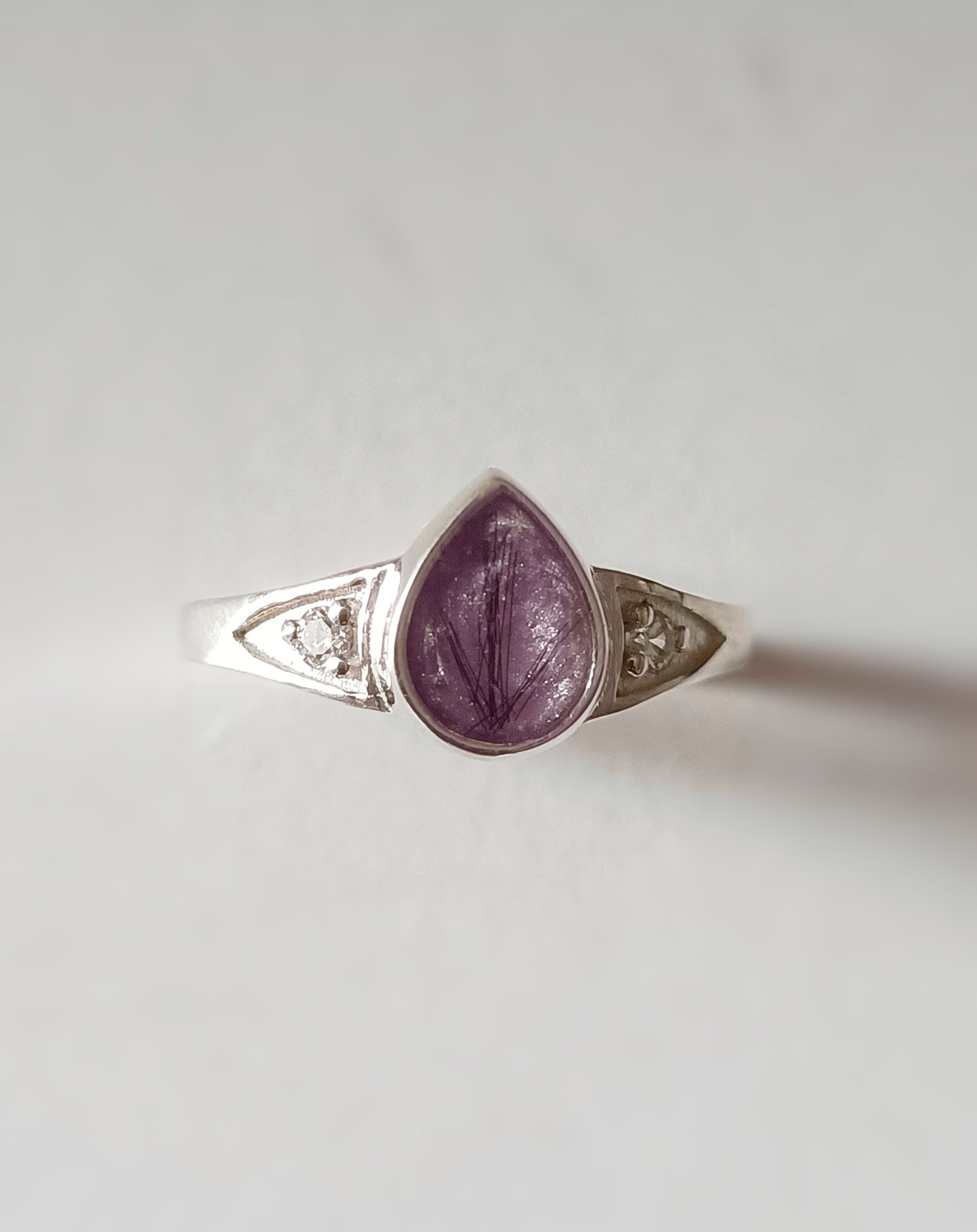 Teardrop Double CZ Ring