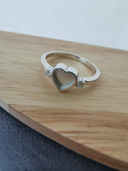 Heart Double Gem Ring