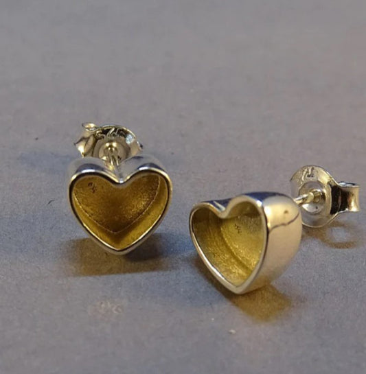 Small Heart Stud Earrings