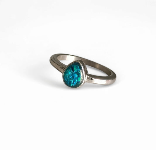 Stainless Steel Tear Drop Ring