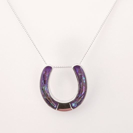 Floating Horse Shoe Necklace