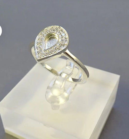 CZ Teardrop Ring