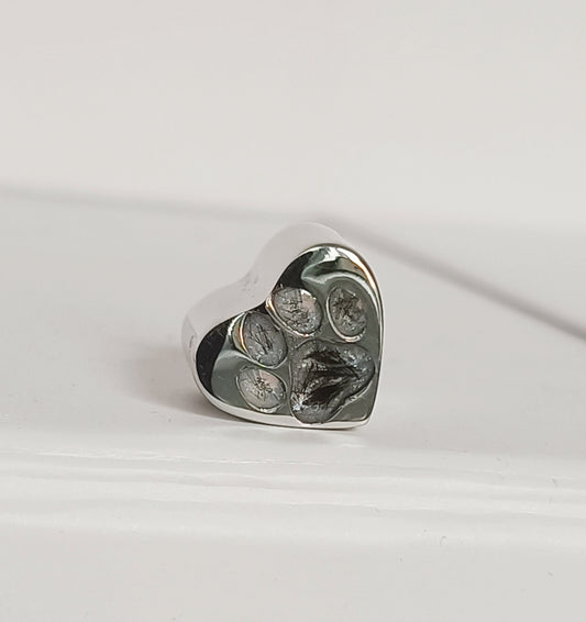Stainless Steel Paw Print Bracelet Charm