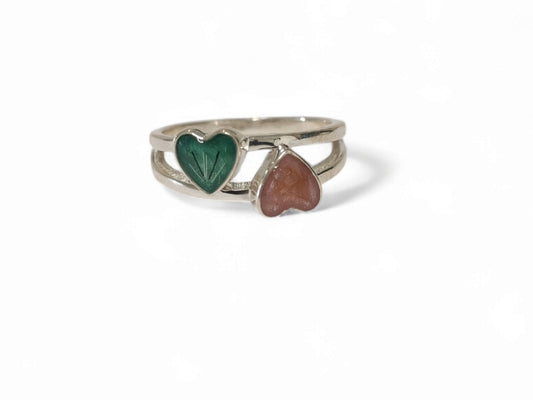 Double Upside Down Heart Ring
