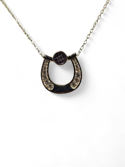 CZ Horse Shoe Pendant